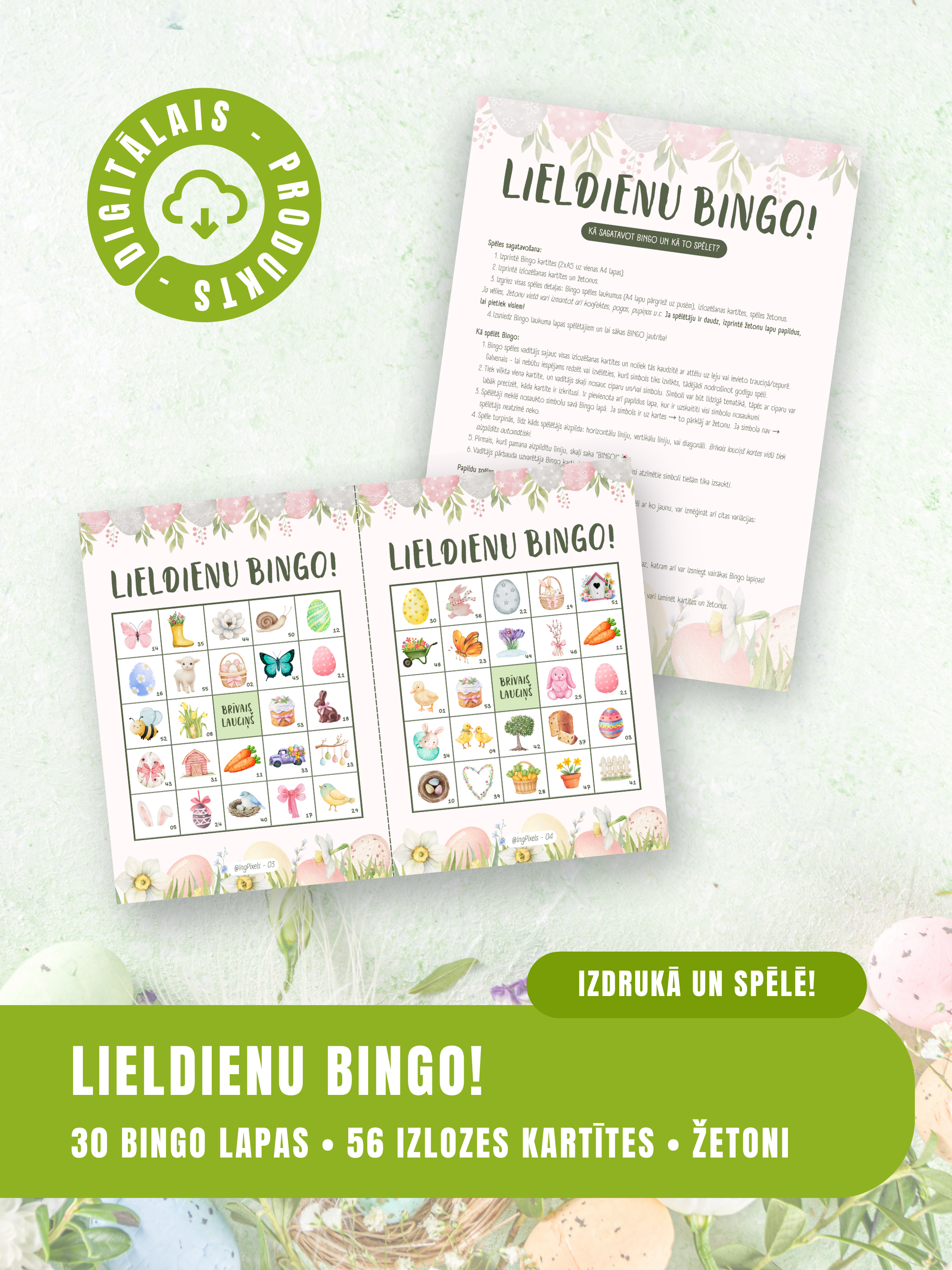 Digitālais fails - Lieldienu BINGO – IngPixels