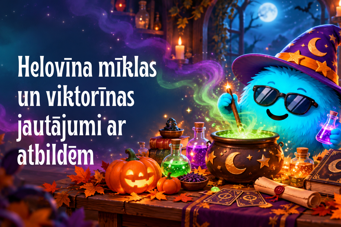 Helovīna mīklas un viktorīnas jautājumi ar atbildēm