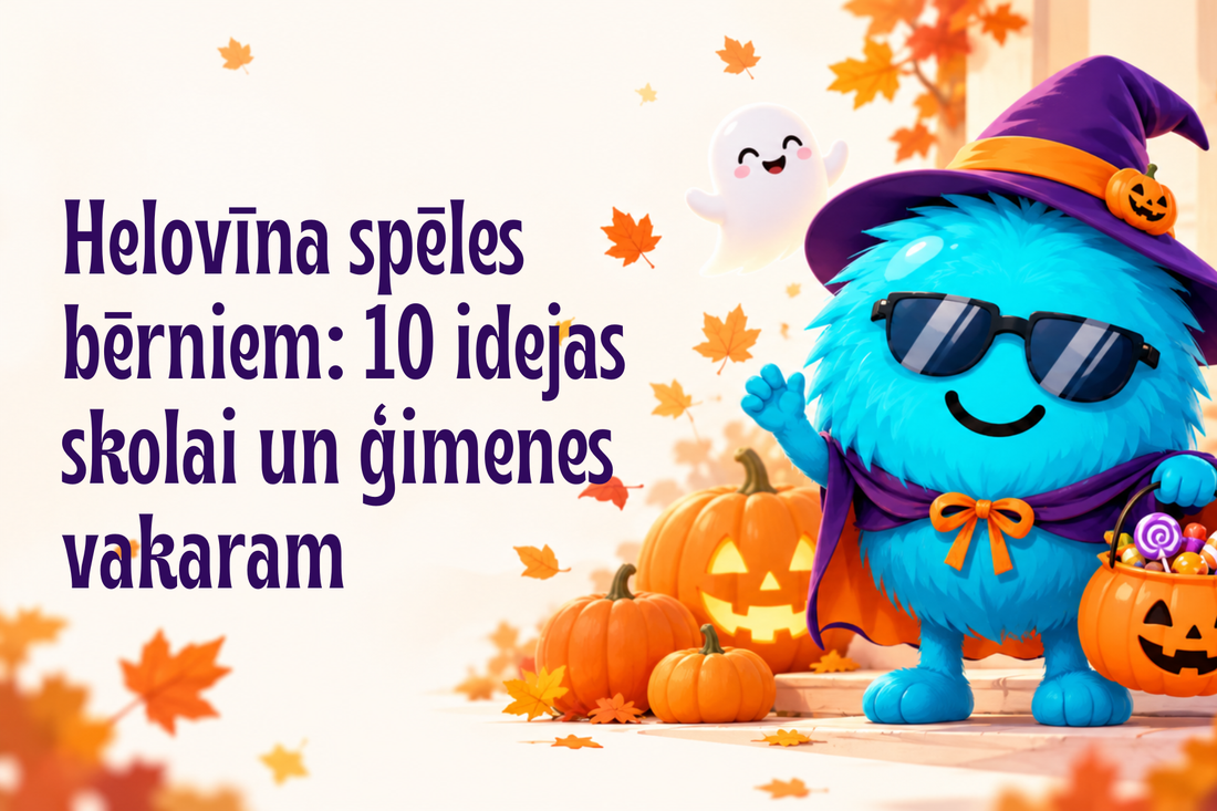 Helovīna spēles bērniem: 10 idejas skolai un ģimenes vakaram