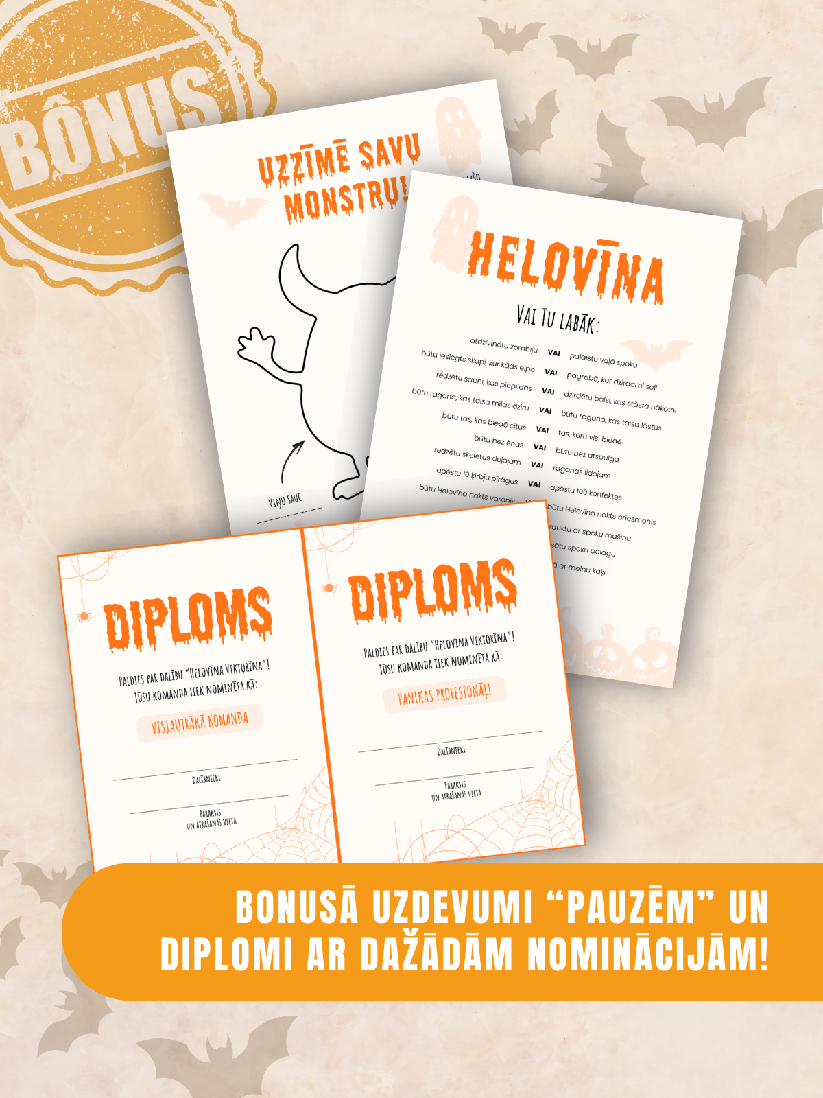 Digitālais fails - Helovīna Viktorīnas Komplekts “13 uzdevumi”