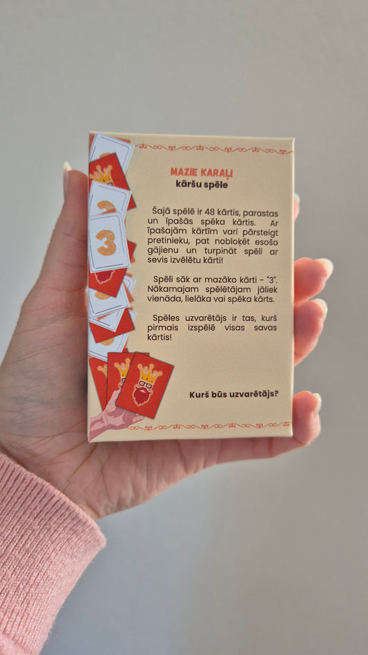 Mazie Karaļi – aizraujoša kāršu spēle bērniem un ģimenei!