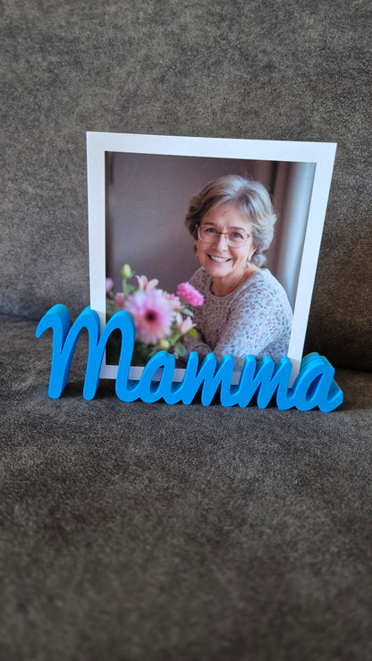 Foto rāmītis ar uzrakstu “Mamma” - sirsnīga dāvana mammai