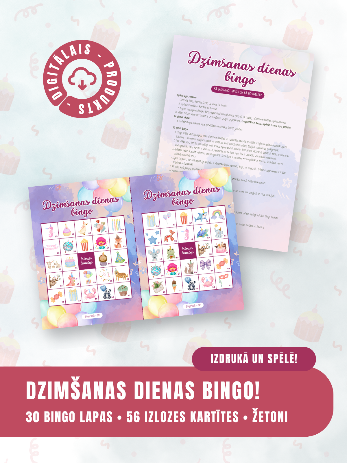 Digitālais fails - Dzimšanas dienas BINGO