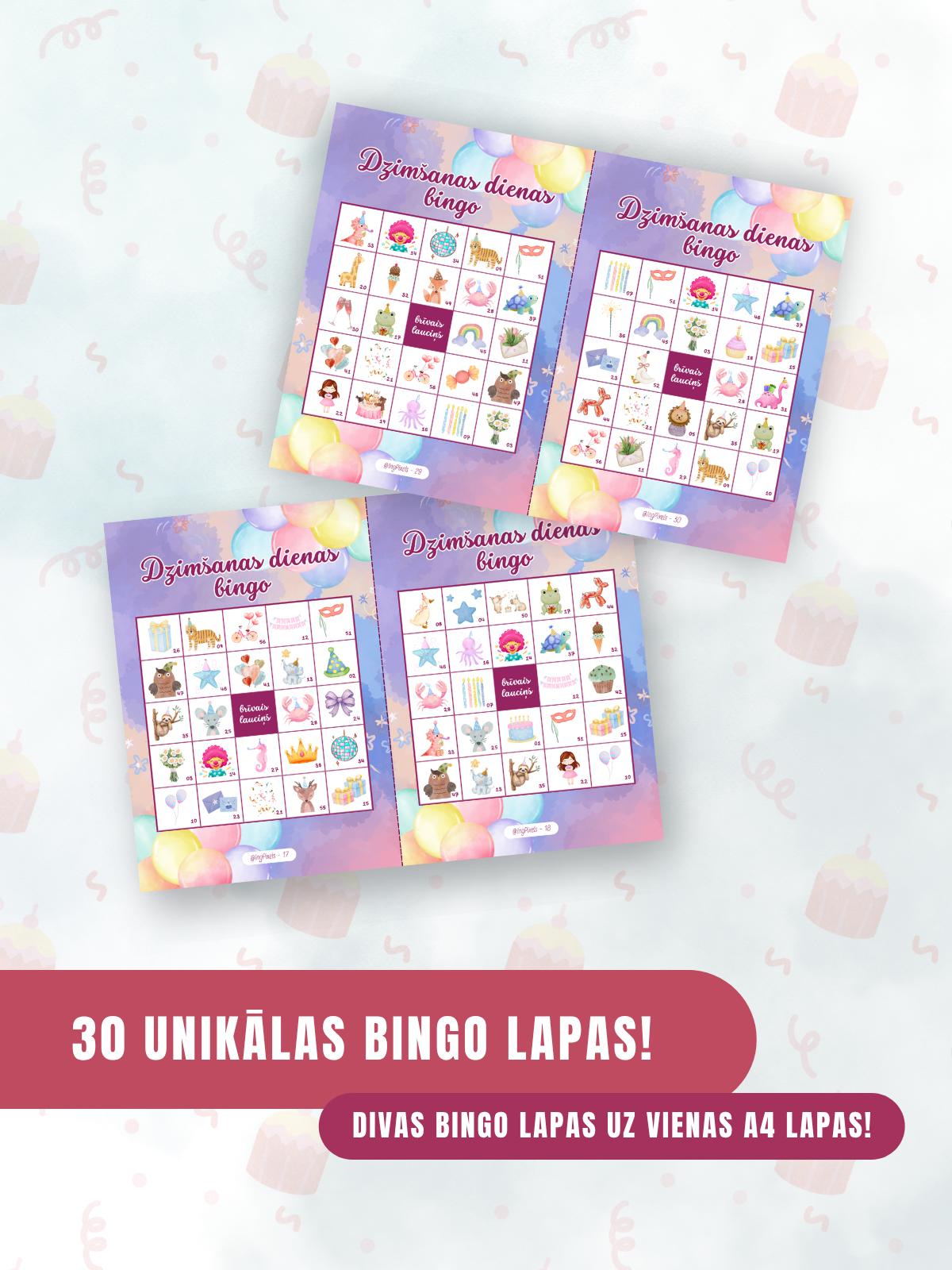 Digitālais fails - Dzimšanas dienas BINGO