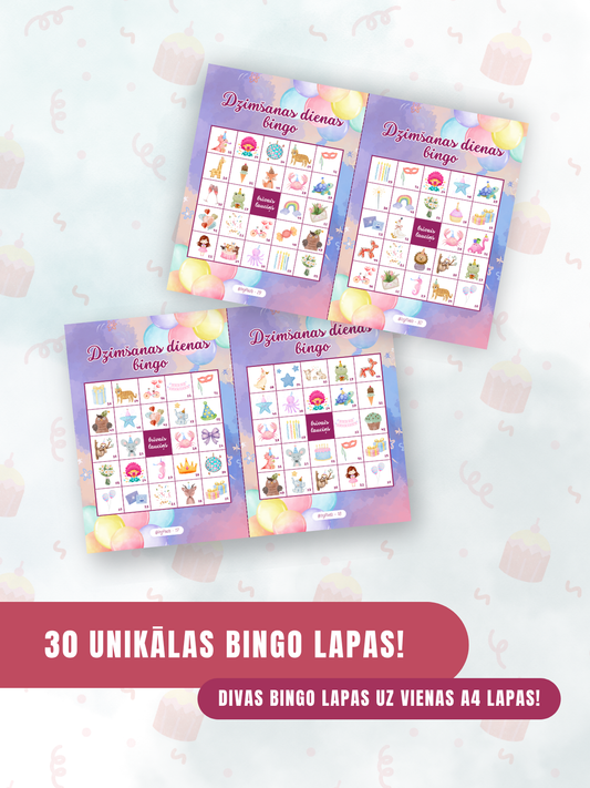 Digitālais fails - Dzimšanas dienas BINGO