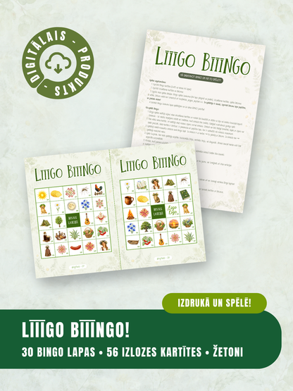 Digitālais fails - Līgo Bingo - drukājama aktivitāte Jāņu vakaram
