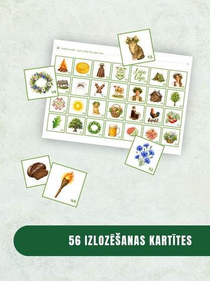 Digitālais fails - Līgo Bingo - drukājama aktivitāte Jāņu vakaram