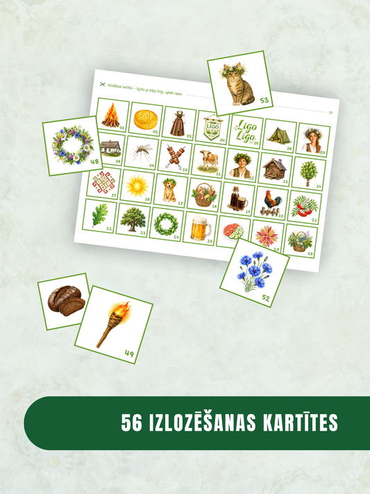 Digitālais fails - Līgo Bingo - drukājama aktivitāte Jāņu vakaram