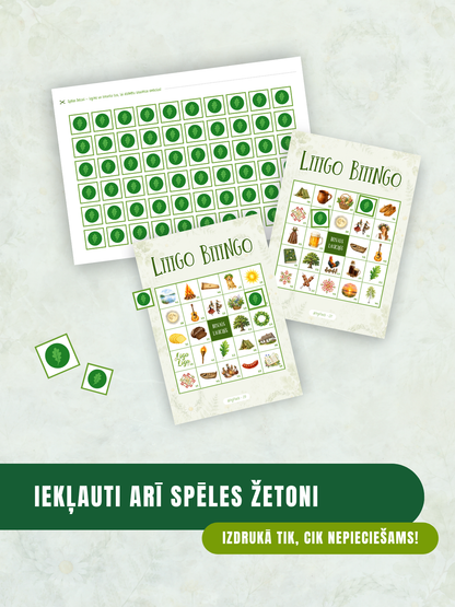 Digitālais fails - Līgo Bingo - drukājama aktivitāte Jāņu vakaram