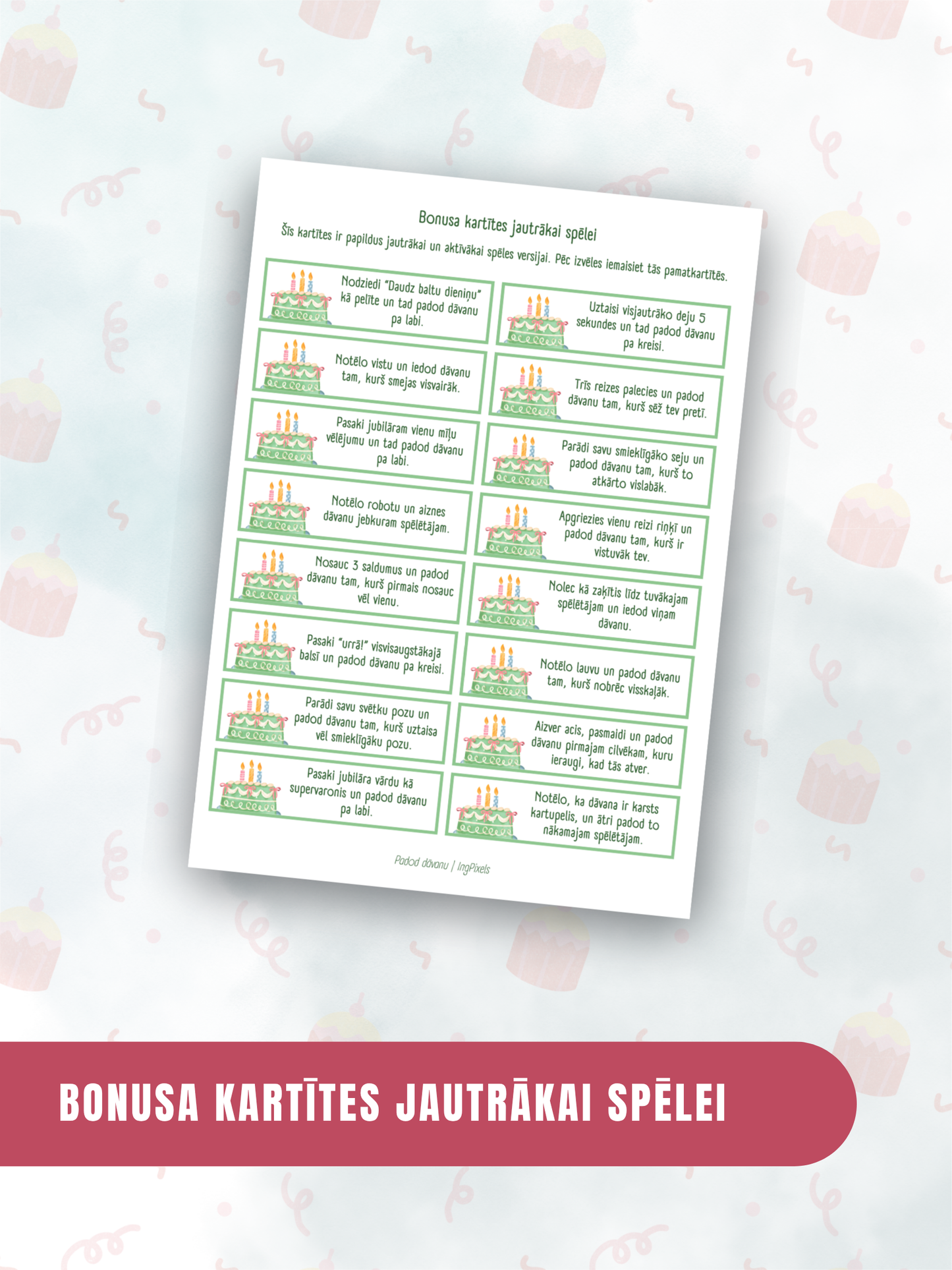 Digitālais fails - Padod dāvanu! - Dzimšanas dienas spēle bērniem