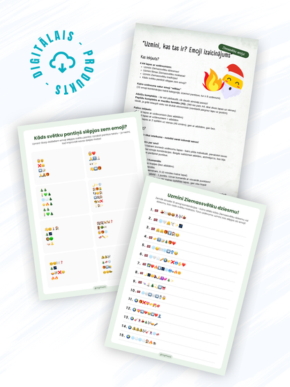 Digitālais fails - “Uzmini, kas tas ir? Emoji izaicinājums - Ziemassvētku versija”