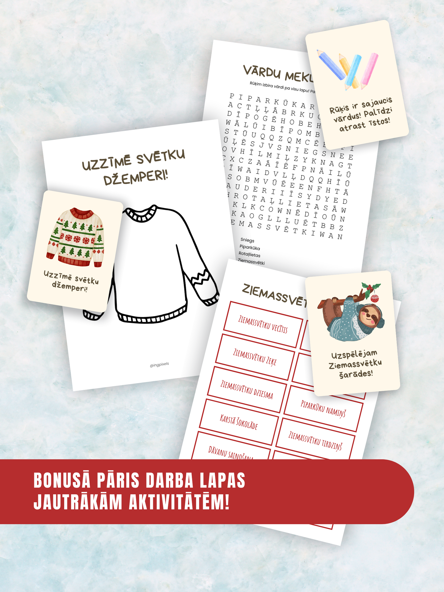 Digitālais fails - Adventes aktivitāšu kartītes