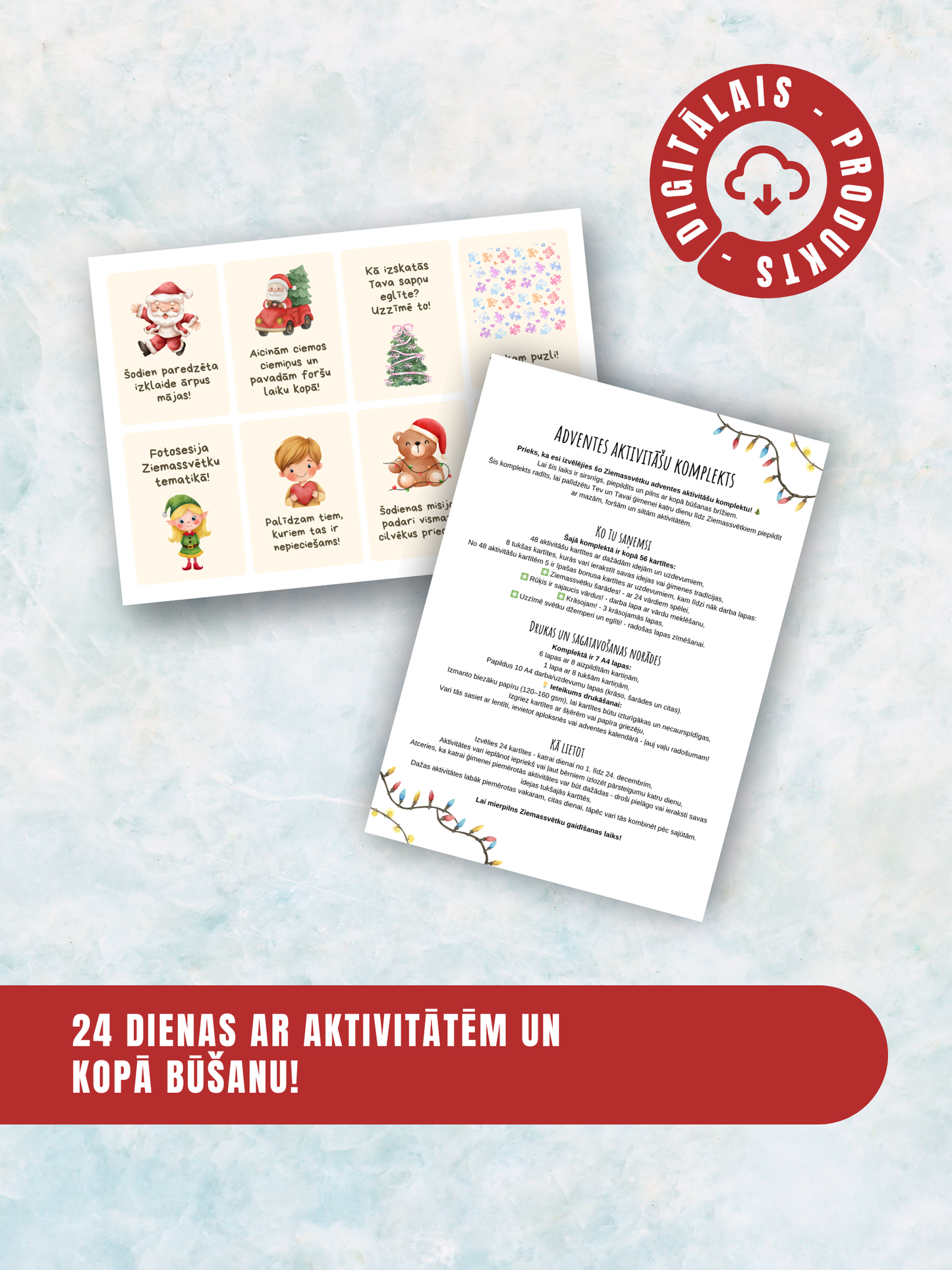Digitālais fails - Adventes aktivitāšu kartītes