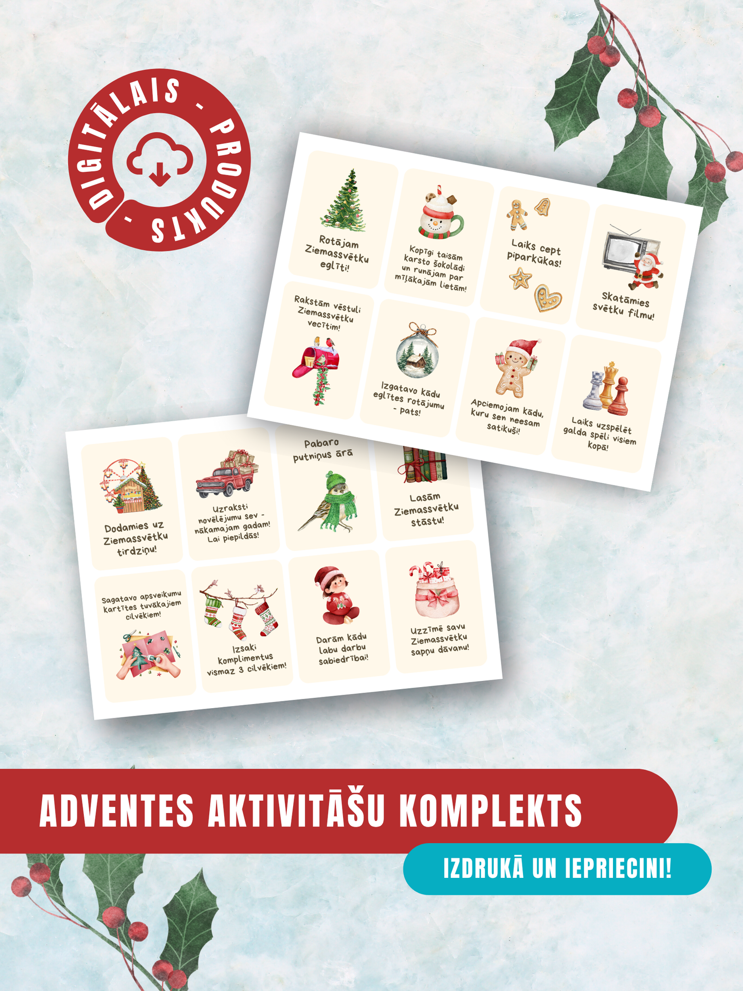 Digitālais fails - Adventes aktivitāšu kartītes