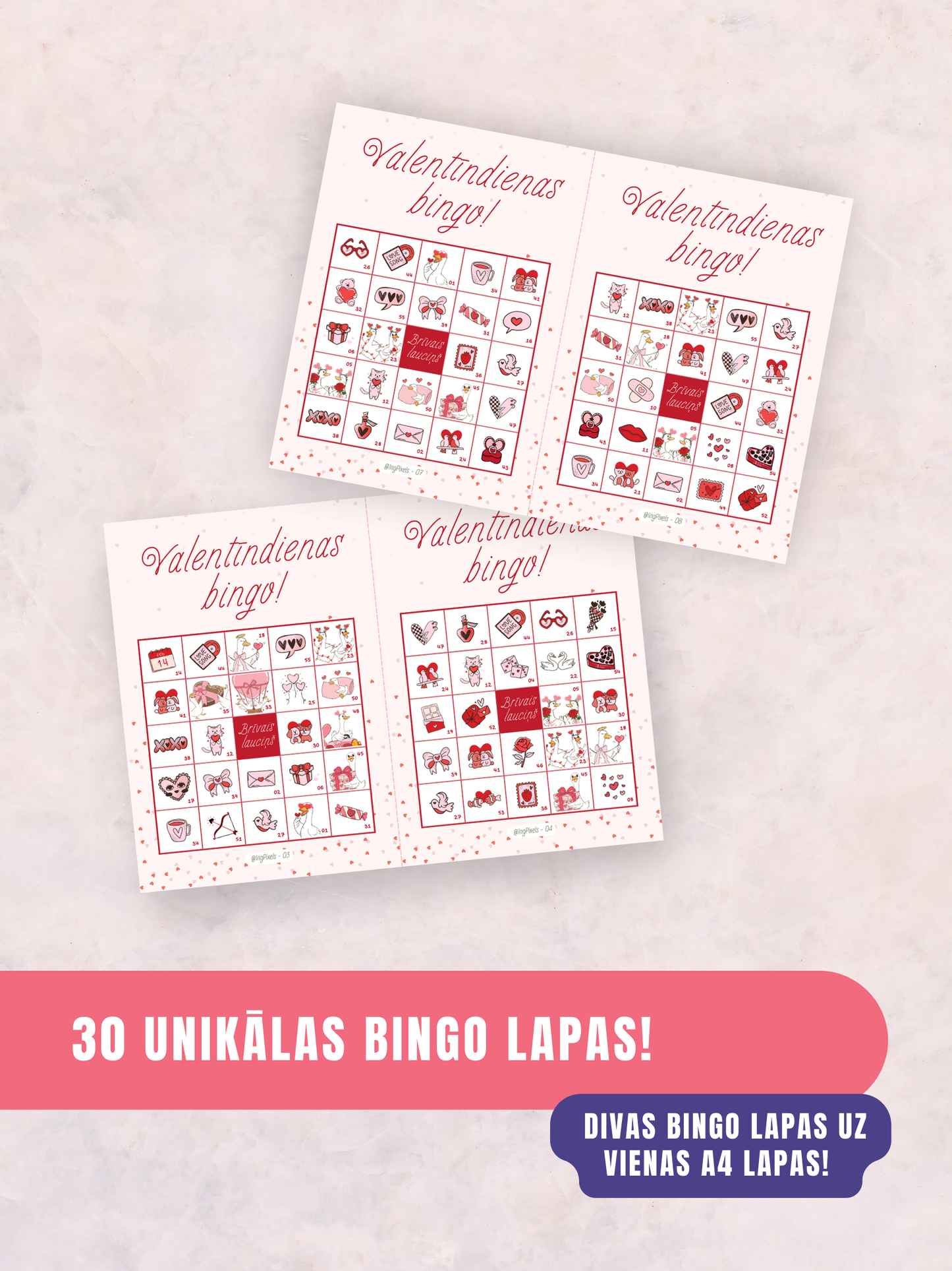 Digitālais fails - Valentīndienas BINGO