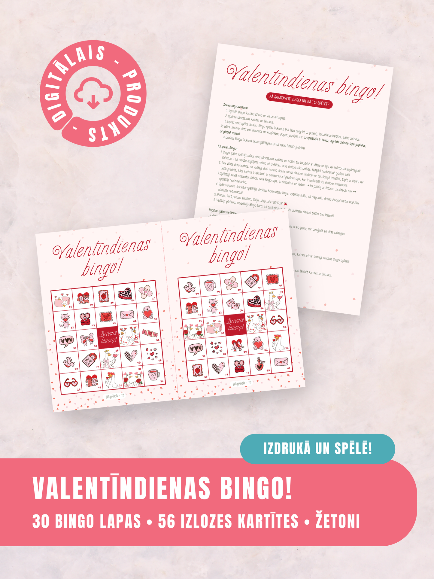 Digitālais fails - Valentīndienas BINGO