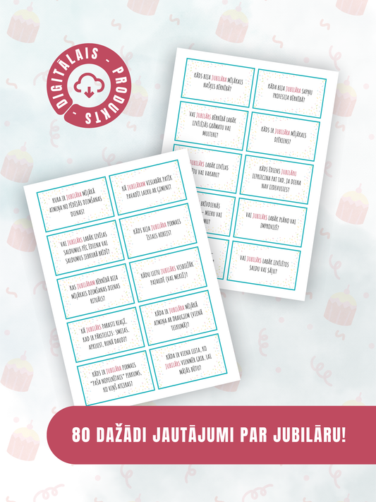Digitālais fails - Cik labi Tu pazīsti jubilāru? - Dzimšanas dienas spēle