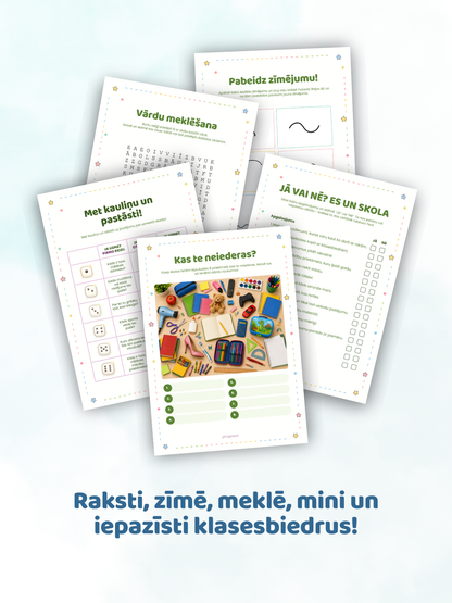 Digitālais fails - Atpakaļ uz skolu - 16 darba lapas un aktivitātes bērniem