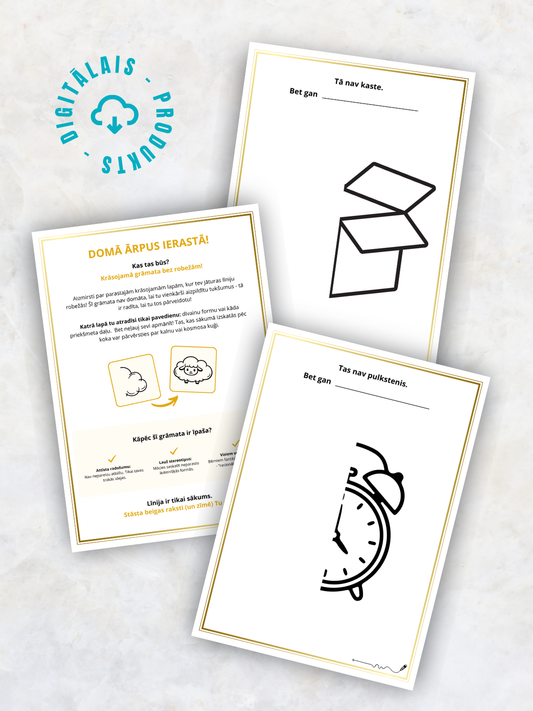 Digitālais fails - Domā ārpus ierastā - Radošās zīmēšanas lapas