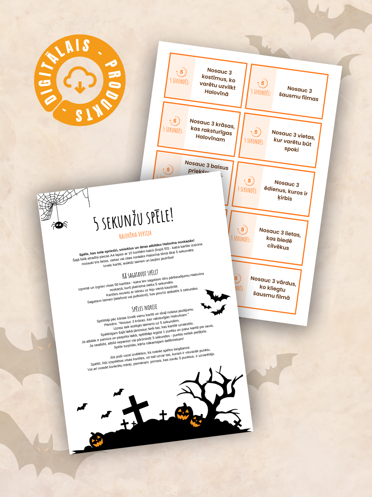 Digitālais fails - 5 sekunžu spēle - Helovīna versija