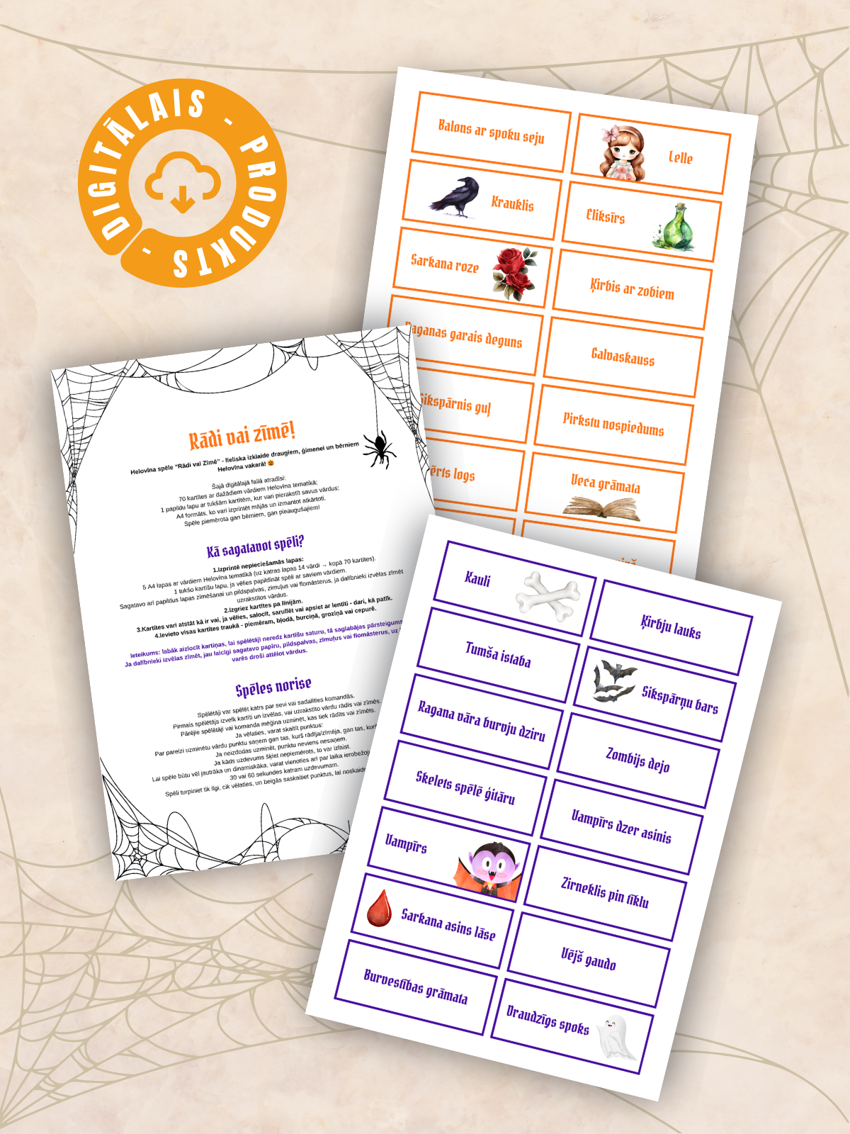 Digitālais fails - Rādi vai zīmē - Helovīna spēle