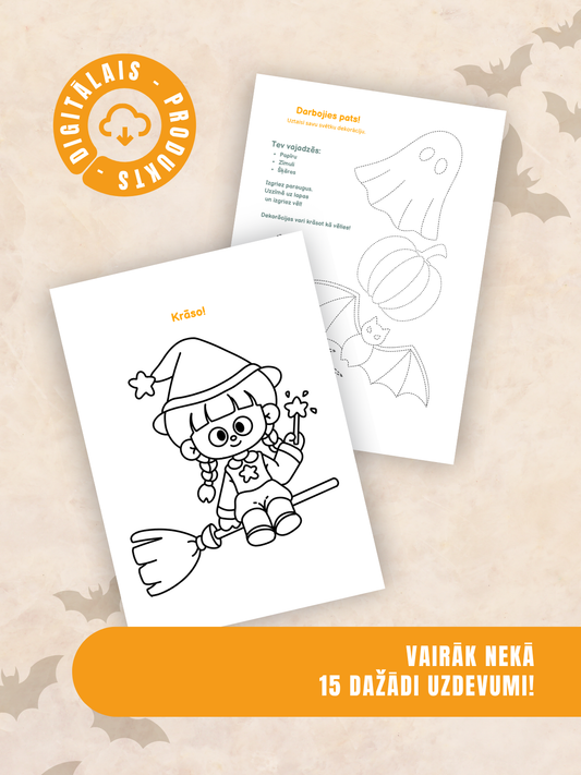 Digitālais fails - Helovīna uzdevumu grāmatiņa bērniem