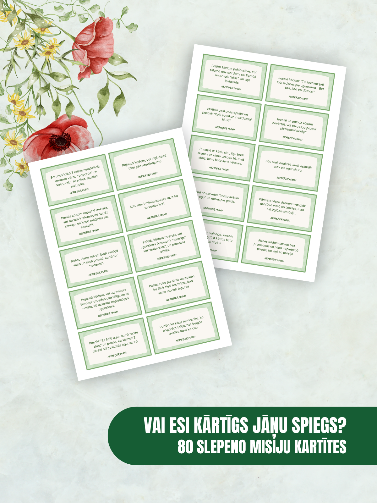 Digitālais fails - “Nepieķer mani! - Jāņu versija” - Slepeno misiju spēle Līgo ballītei