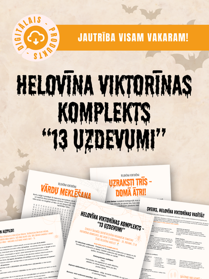 Digitālais fails - Helovīna Viktorīnas Komplekts “13 uzdevumi”