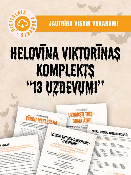 Digitālais fails - Helovīna Viktorīnas Komplekts “13 uzdevumi”