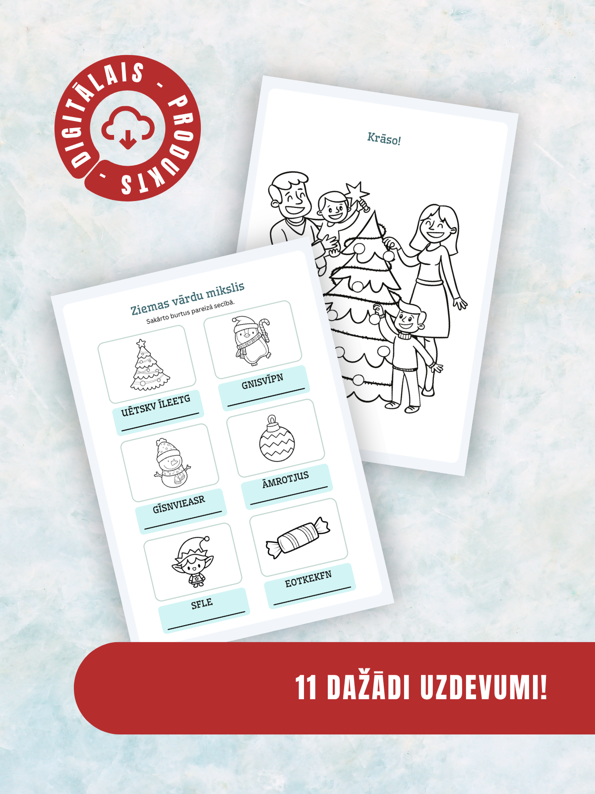 Digitālais fails - Ziemas uzdevumu grāmatiņa bērniem