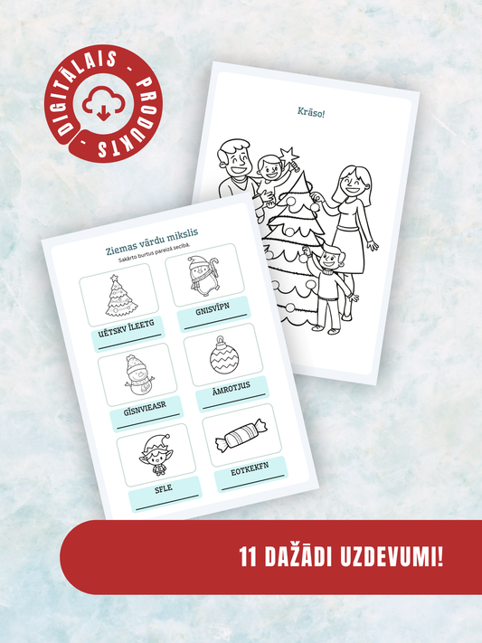 Digitālais fails - Ziemas uzdevumu grāmatiņa bērniem