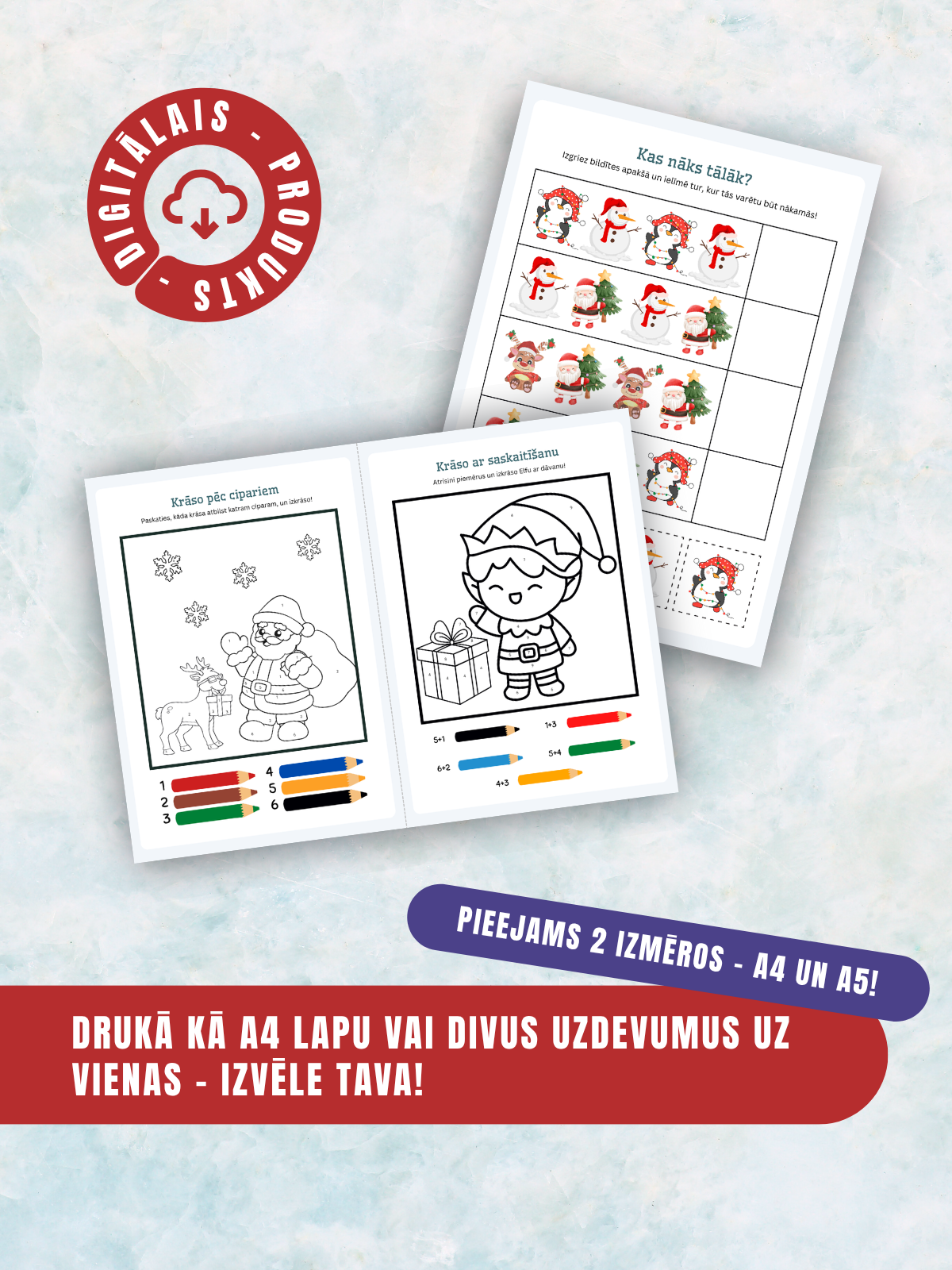 Digitālais fails - Ziemas uzdevumu grāmatiņa bērniem